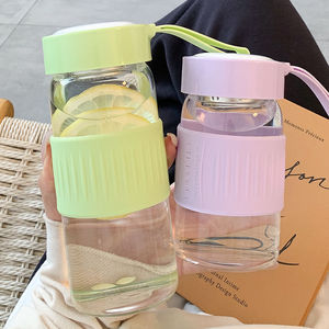 High Borosilicate Glass Water Cup With Filter Portable Tea Infuser Cup For Office Student Use - Product Image 1