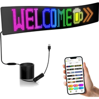 Pantalla LED Flexible con Control por Aplicación, Texto Personalizado, Animaciones, Letrero LED para Automóvil, Mensajes Desplazables, Pantalla LED Flexible para Automóvil