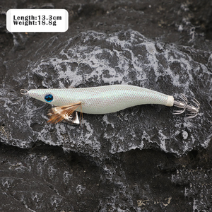 เหยื่อตกปลาหมึกเรืองแสง รุ่นขายดี Egi Octopus Wood Shrimp - Product Image 5