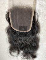 ARROW EXIM Cheveux Indiens Remy Naturels 100% Donneur Unique Double Trame Faite à la Machine Closure en Dentelle 5x5/4x4 Ondulations Baby Waves Sans Perte de Cheveux 30-35g Tous Types