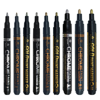 Offre Spéciale – Marqueur Métallique Effet Miroir 0,7 mm Or, Argent, Cuivre – Stylo Peinture Brillante Permanente et Imperméable pour Écriture sur Papier