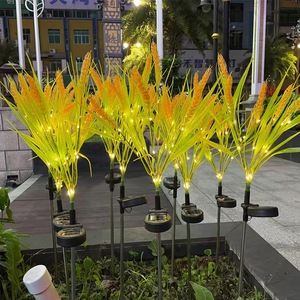 Luces Solares <span class=keywords><strong>LED</strong></span> para Jardín con Forma de Espiga de Trigo, Impermeables IP65, Decorativas, Plantas Artificiales - Product Image 5
