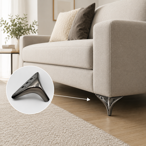 Base per Divano a Y Nera da 4 Pollici (100mm), Gamba in Metallo Moderna per Mobili, Hardware di Alta Qualità con Finitura Lucida - Product Image 3