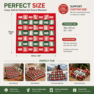Couverture en tissu jacquard ultra douce et confortable, couverture en chenille personnalisée pour lit, canapé, décoration <span class=keywords><strong>de</strong></span> Noël, cadeaux d'anniversaire - Product Image 4