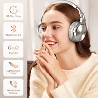Écouteurs sans fil Pro C de haute qualité, casque d'écoute filaire pour DJ, 50mm, grand pilote avec batterie 1000mah pour téléphone PC