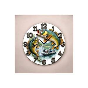 Reloj de Pared Redondo de Madera con Patrón Impreso Colorido y Numerado, Silencioso, con Funcionamiento a Pilas, 45x45cm, Tema Clásico, Idea de Regalo - Product Image 2