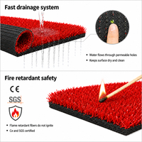 Gazon artificiel rouge de 20 mm pour cérémonies, mariages, événements, expositions, terrains de jeux scolaires, aires de jeux pour enfants, décoration de sol