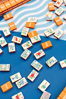 Jeu de tuiles de mahjong en acrylique de luxe américain moderne personnalisé - Portable et résistant à l'eau, écologique pour les collectionneurs et les divertissements