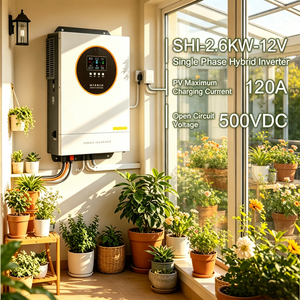 Inverter Ibrido Fotovoltaico Tutto in Uno 2600W 12V Monofase, Max <span class=keywords><strong>PV</strong></span> 500VDC 120A Corrente di Carica, per Accumulo Solare in Cabine e Verande - Product Image 1