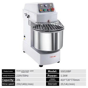 Nouveau Pétrin Commercial Tomis à Double Vitesse et Double Action, Technologie Spirale, 2200W, 220V/110V, Faible Niveau de Bruit, Grande Capacité, pour Pâte à Base d'Eau - Product Image 4