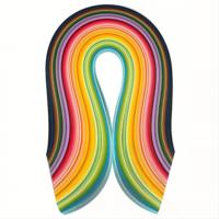 Vente en gros de bandes de papier à quilling YUCHEN colorées, couleurs assorties, imprimées en typographie, taille personnalisée pour la création de cartes et l'artisanat du papier