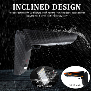 1450 yüksek lümen su geçirmez güneş enerjisi <span class=keywords><strong>PIR</strong></span> hareket sensörü ile Led ışık güneş duvar ışık dekorasyonu güneş ışığı açık - Product Image 5