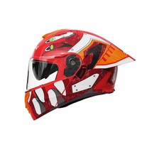 Super Septembre Predator Nouveau Casque Moto Modulaire Relevable Double Visière Certifié DOT/3C Coque ABS Prêt à l'emploi
