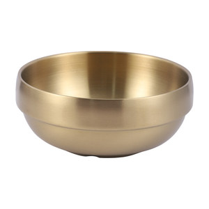 Bol à soupe doré style coréen, en acier inoxydable 304, bol à riz double couche, bol à kimchi pour repas d'hôtel - Product Image 3