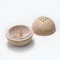 Diffuseur d'aromathérapie en pierre de travertin jaune arabe WeiVibe, brûleur d'huiles essentielles pour la maison et le bureau, ambiance relaxante unique