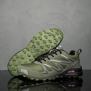 Chaussures de randonnée pour hommes, chaussures de marche en plein air respirantes en maille, semelle extérieure en caoutchouc, semelle intermédiaire EVA, taille 13 - Product Image 3