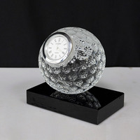 Horloge de table en cristal optique transparent de haute qualité, design unique, vente directe d'usine, pour la décoration de table de bureau MH-BZ0141