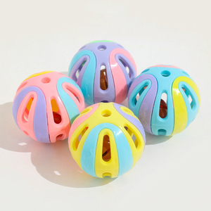 Giocattoli per <span class=keywords><strong>Gatti</strong></span> Bell Ball, Palline Interattive Colorate in Plastica con Suono per Intrattenimento e Inseguimento dei Gattini, Regali per Animali Domestici per le Festività - Product Image 1