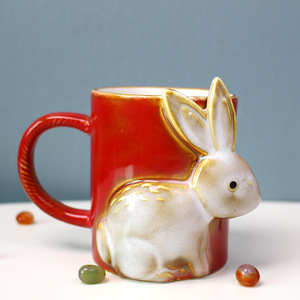 <b>Easter</b> Gift Cute Ceramic 3d Rabbit <b>Mug</b> Decorative Animal Couple <b>Mugs</b> - Product Image 6