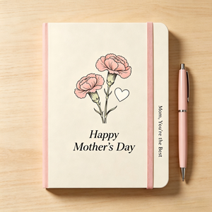 Diario <span class=keywords><strong>de</strong></span> Recuerdos Personalizado <span class=keywords><strong>de</strong></span> PU con Diseño <span class=keywords><strong>de</strong></span> Clavel, Regalo para Mamá, <span class=keywords><strong>Libro</strong></span> <span class=keywords><strong>de</strong></span> Recuerdos Familiares Guiado - Product Image 3