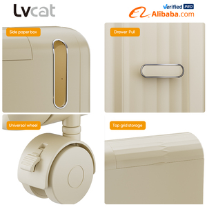 Xe đẩy đựng đồ nhựa đa năng cho nhà tắm, nhà bếp, kệ góc nhà bếp, giá để đồ nhà bếp di động nhỏ gọn có ngăn kéo - Product Image 4