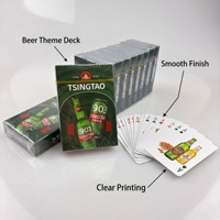 Cartes à Jouer Personnalisées en Papier Écologique Durable, Thème Bière Familiale, Finition Lisse, Coins Arrondis, Boîte en Papier