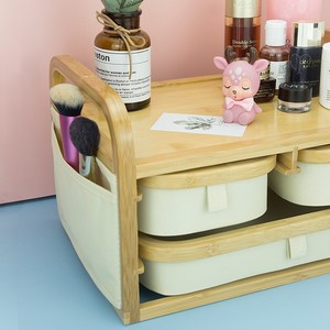 Bamboo Desktop <b>Storage</b> <b>Box</b> 35.5Cm Multi Layer Drawer Organizer For Office Jewelry Cosmetic <b>Storage</b> - Product Image 4