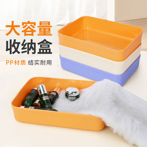 Boîte de rangement pour chaussures, rectangulaire, orange, sans couvercle, organisateur de bureau pour usage domestique et professionnel - Product Image 2