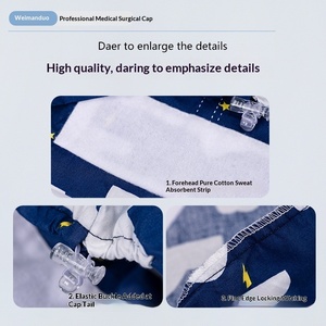 Gorros Quirúrgicos Personalizados con Logotipo, de Secado Rápido, para Médicos y Enfermeras, para Cabello Largo, Ajustables, con Bordado de ECG - Product Image 5