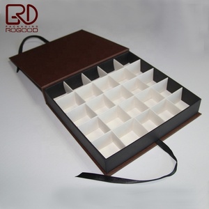 ROGOOD kotak coklat mewah, dengan desain Multi kompartemen dengan penutup pita kotak putih/hitam/coklat untuk hadiah coklat P1172 - Product Image 6
