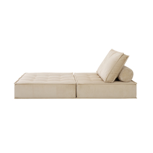 โซฟาแบบถอดประกอบได้ รุ่น Hermetic Vacuum Pack Boneless Sofa Cube ขนาดเดี่ยว แบบแยกส่วน ผ้ากำมะหยี่ลายริบแนวตั้ง - Product Image 6