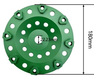 180mm disco diamantato rettifica tazza ruota <span class=keywords><strong>per</strong></span> macinazione calcestruzzo <span class=keywords><strong>per</strong></span> <span class=keywords><strong>smerigliatrice</strong></span> angolare <span class=keywords><strong>per</strong></span> pavimento in cemento - Product Image 5