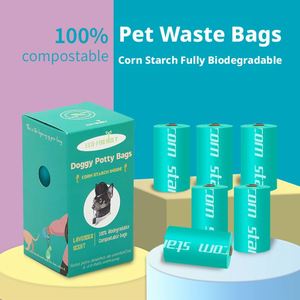 Bolsas Biodegradables para Desechos de Mascotas, Bolsa para Excrementos de Perro con Dispensador, Bolsa de Basura para Mascotas Gruesa, Ecológica y Degradable - Product Image 1