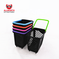 Abordabilité Durabilité Couleurs personnalisées Panier à roulettes en plastique avec logo