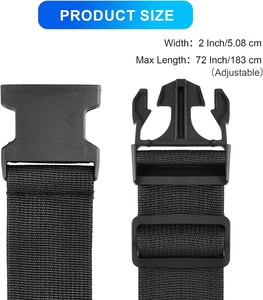 Sangles de bagages pour valises, robustes, portables, noires, de qualité supérieure, en matériau PP, approuvées par la <span class=keywords><strong>TSA</strong></span>, réglables, polyvalentes, avec boucle robuste - Product Image 6