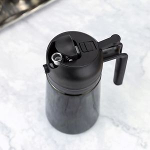 Botella pulverizadora de aceite 2 en 1 de 15 oz, dispensador de vidrio multiusos con boquilla para cocina, ensaladas, repostería, barbacoa, aceite de oliva comestible - Product Image 6