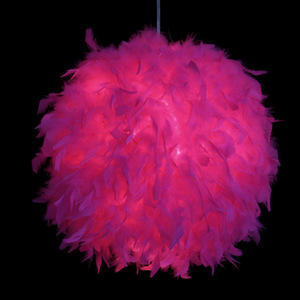 Lustre à plumes He Yi, luminaire suspendu à LED blanc pour chambre à coucher, salon, chambre d'enfant, décoration intérieure - Product Image 3