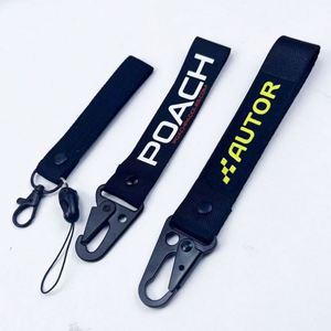 Lanières personnalisées à prix abordable avec logo, sangles de poignet courtes sur mesure, porte-clés pour motos - Product Image 1