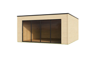 Bungalow moderne lumineux Maison d'été avec portes coulissantes en terrasse