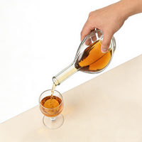 Bouteille de vin en verre transparent vide, personnalisée, de grande capacité, de forme ronde, pour la sérigraphie, pour le rhum, la vodka, le whisky, le brandy