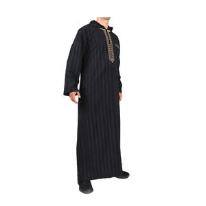 ثوب إسلامي تقليدي مغربي طويل الأكمام تصميم بهودي للرجال مع 6 ألوان - Product Image 5