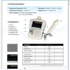 Detektor Aliran Darah VD-320 dengan <span class=keywords><strong>Probe</strong></span> 8Mhz, <span class=keywords><strong>Doppler</strong></span> Vaskular Portabel untuk Manusia dan Hewan - Product Image 6