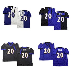 Maglia da rugby da uomo in stile vintage con cuciture, 20 Ed Reed, 52 Ray Lewis, taglie S - 3XL - Product Image 1