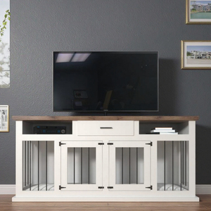 Hiện đại đôi con chó kennel xây dựng kế hoạch con chó bằng gỗ Crate đồ nội thất TV tủ của kích thước trung bình cho phòng khách - Product Image 3
