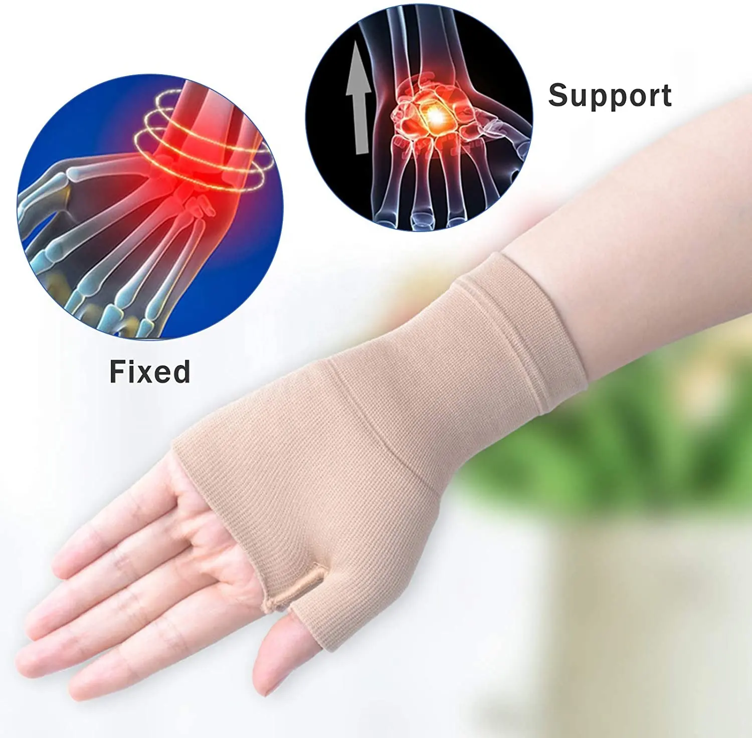 Anti artrit eklem ağrısı giderici Tenosynovitis tıbbi bilek desteği sıkıştırma Palm el eğitim eldiven brace bilek desteği