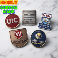 Broches personnalisées en métal, badges de protection pour livres, écussons universitaires pour toque de remise de diplôme, robe de cérémonie, costume, avec fermoir solide, cadeau souvenir pour anciens étudiants