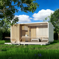 Maison conteneur préfabriquée de luxe moderne en acier de marque KT, respirante, type capsule Apple, garantie 5 ans, pour usage bureau ou villa, installation extérieure rapide