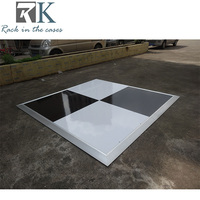 Piste de danse portative 20X20ft piste de danse à carreaux noir et blanc pour la décoration de lieu de fête de mariage