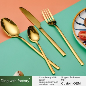 Set di Posate Dinyong in Acciaio Inox Lucidato a Specchio, Stile Moderno per Cucina Occidentale, Set da Quattro Pezzi - Product Image 3