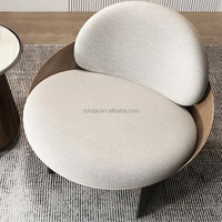 Ensemble de chaises de canapé simple de luxe chaise longue moderne en bois massif avec cadre en tissu chaise de réception pour salon et chambre à coucher avec table d'appoint